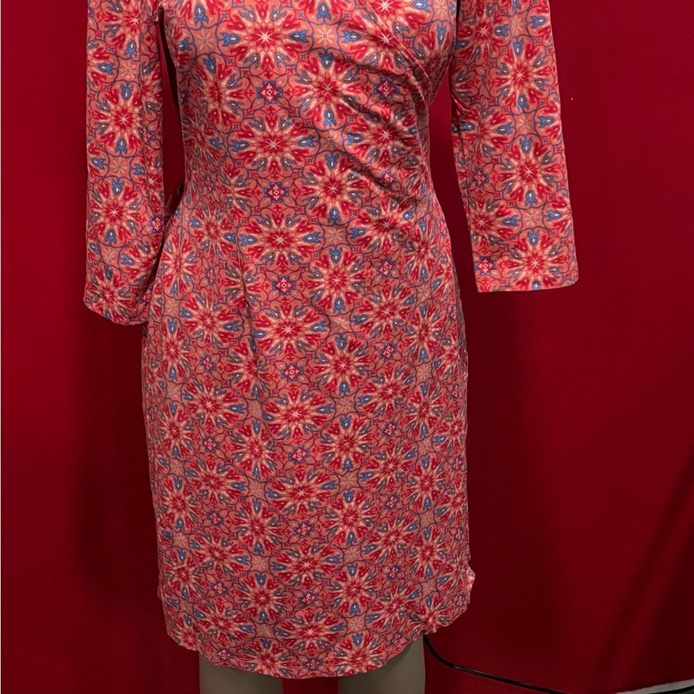 Bold Red Kaleidoscope Wrap Dress by J.McRelaughlin